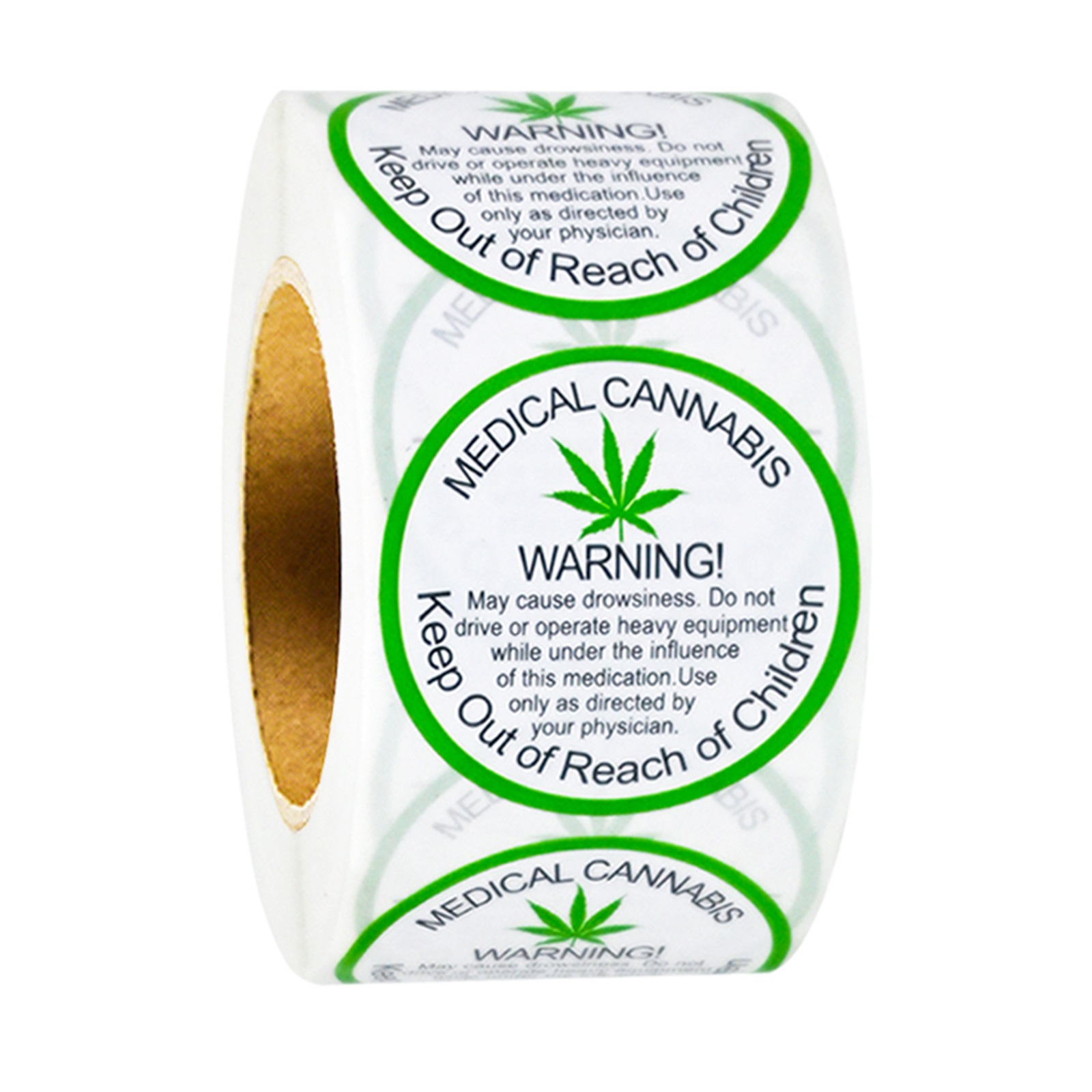 Medical Label - 500 ชิ้น 1.5 นิ้ว ฉลากเตือนส่วนผสมทางการแพทย์ เหมาะสำหรับคำเตือนสินค้าและผู้บริโภค