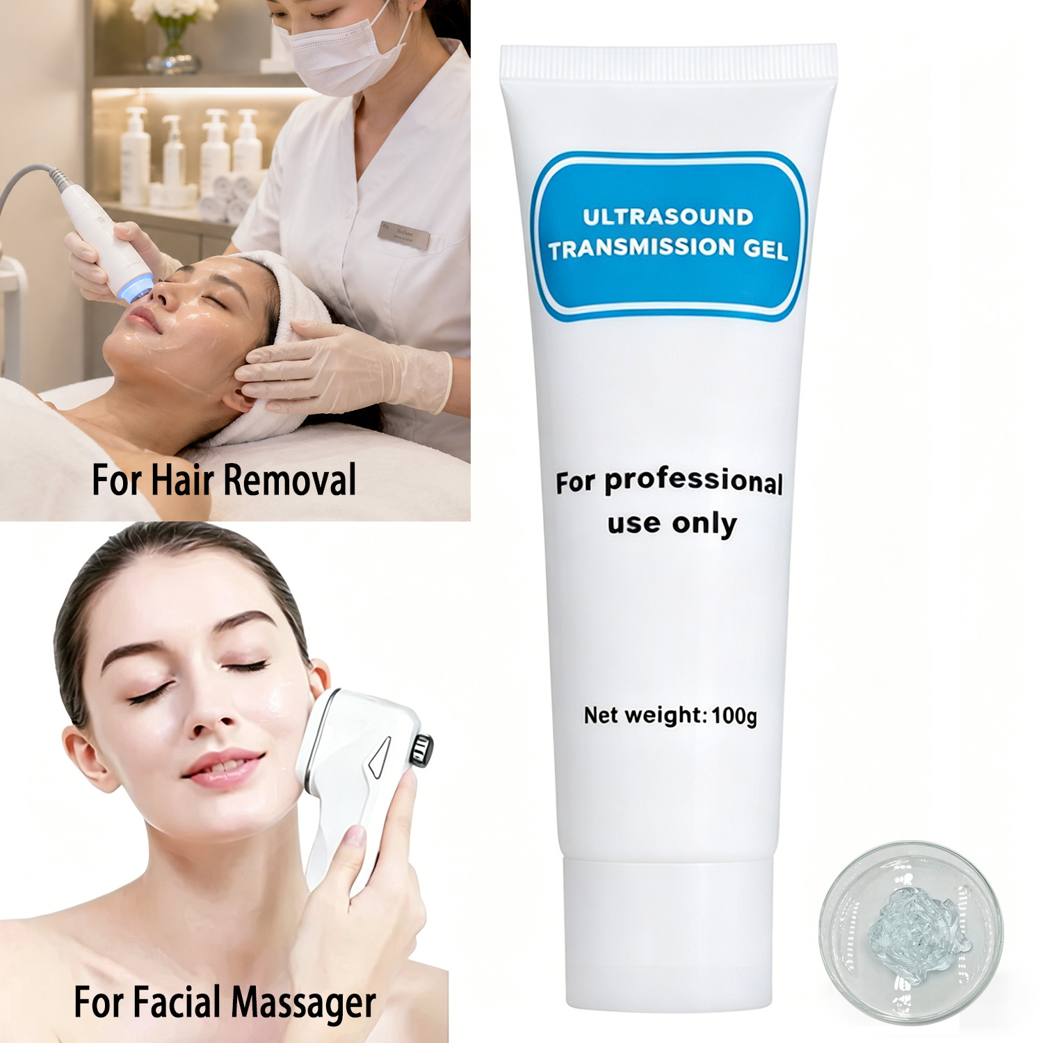 Medical Gel Ultrasound - เจลหล่อลื่นกำจัดขนและเคราด้วยเลเซอร์ สารเชื่อมต่อทางการแพทย์แบบอัลตราโซนิก สารเชื่อมต่อสำหรับตรวจวัดอัตราการเต้นของหัวใจทารกในครรภ์ สำหรับการตรวจด้วยเครื่องอัลตราซาวนด์