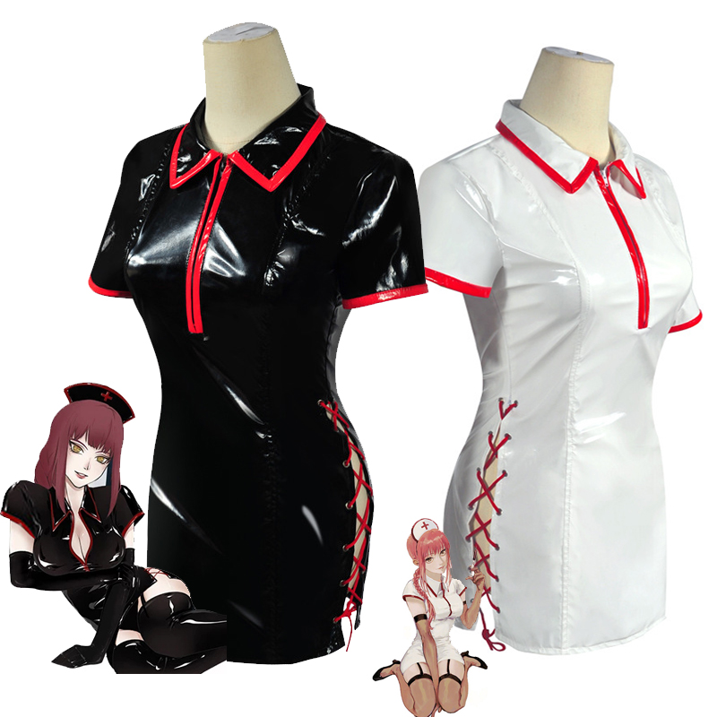 Medical Lab Uniform - อะนิเมะ Chainsaw Man ชุดคอสเพลย์ผู้หญิง Makima Power