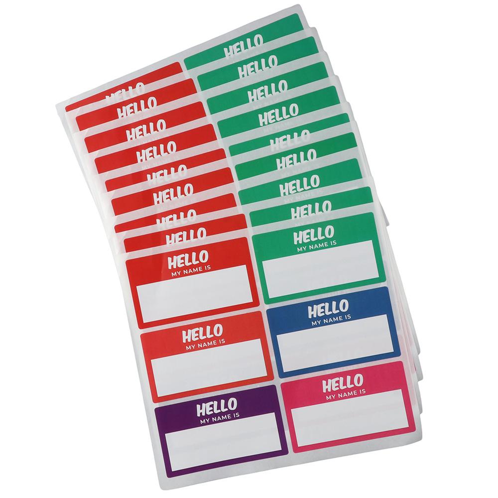 Medical Label - 10 แผ่น สติ๊กเกอร์ป้ายชื่อ สติ๊กเกอร์สี่เหลี่ยมผืนผ้าหลากสี สติ๊กเกอร์ป้ายชื่อแบบมีกาวในตัว 6