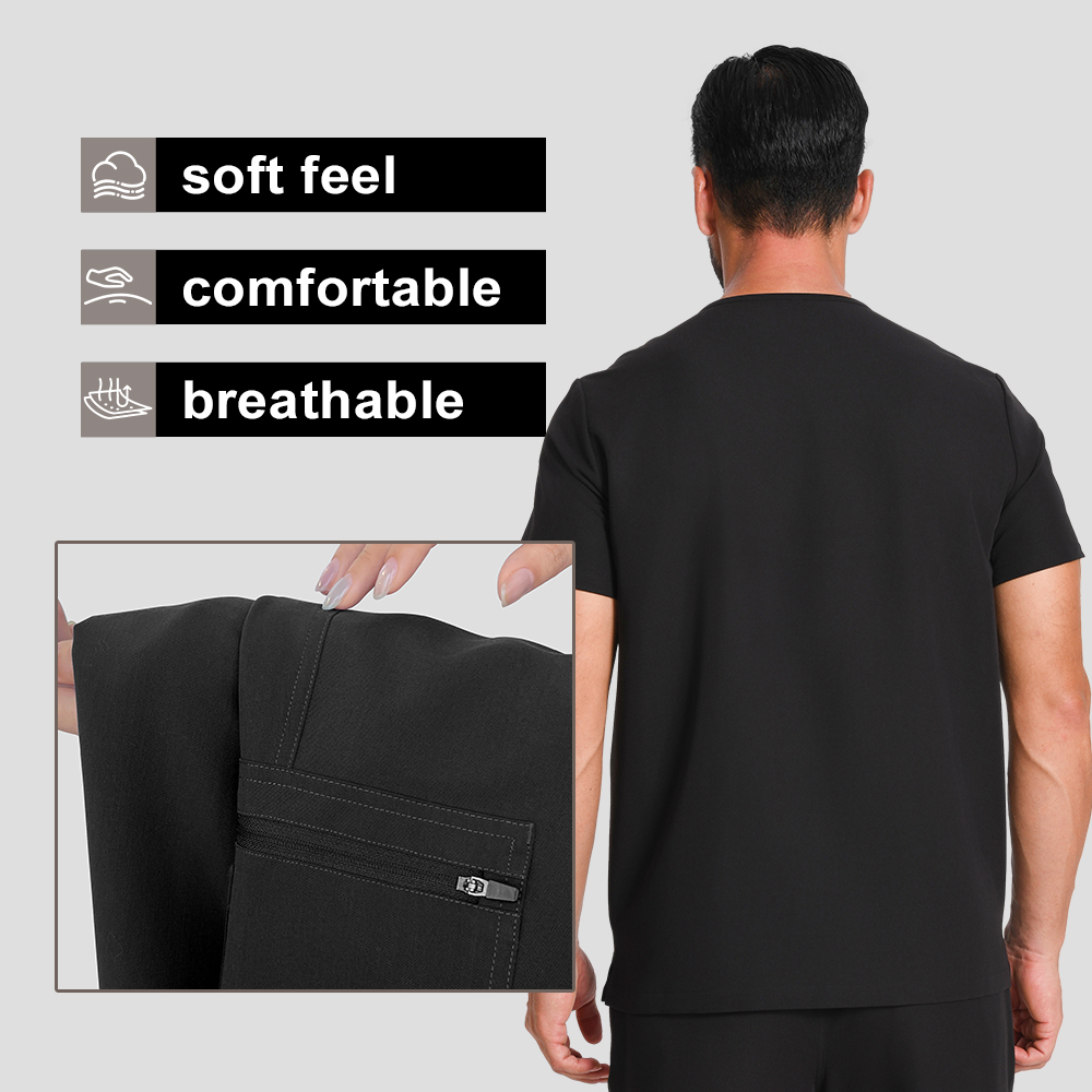 เสื้อสครับกังฟูสำหรับผู้ชาย เส - Medical Lab Uniform บทวิจารณ์และราคา