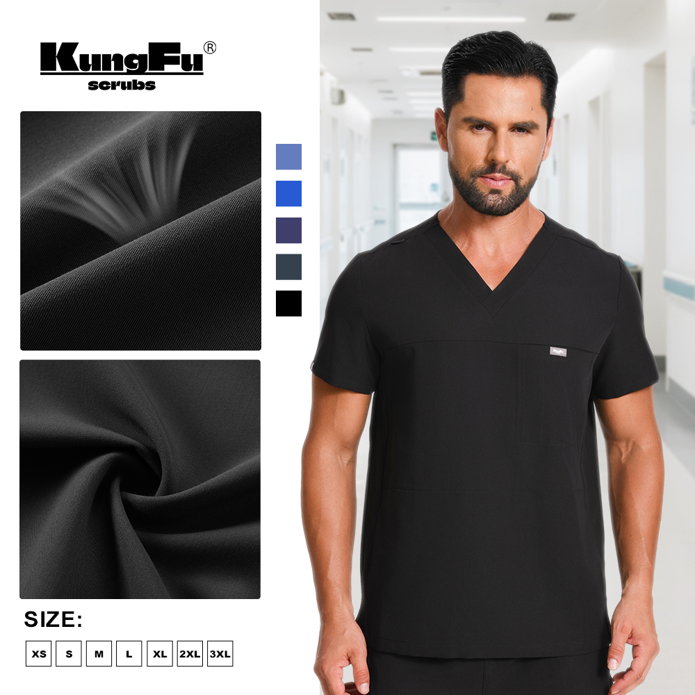 เสื้อสครับกังฟูสำหรับผู้ชาย เส - Medical Lab Uniform บทวิจารณ์และราคา