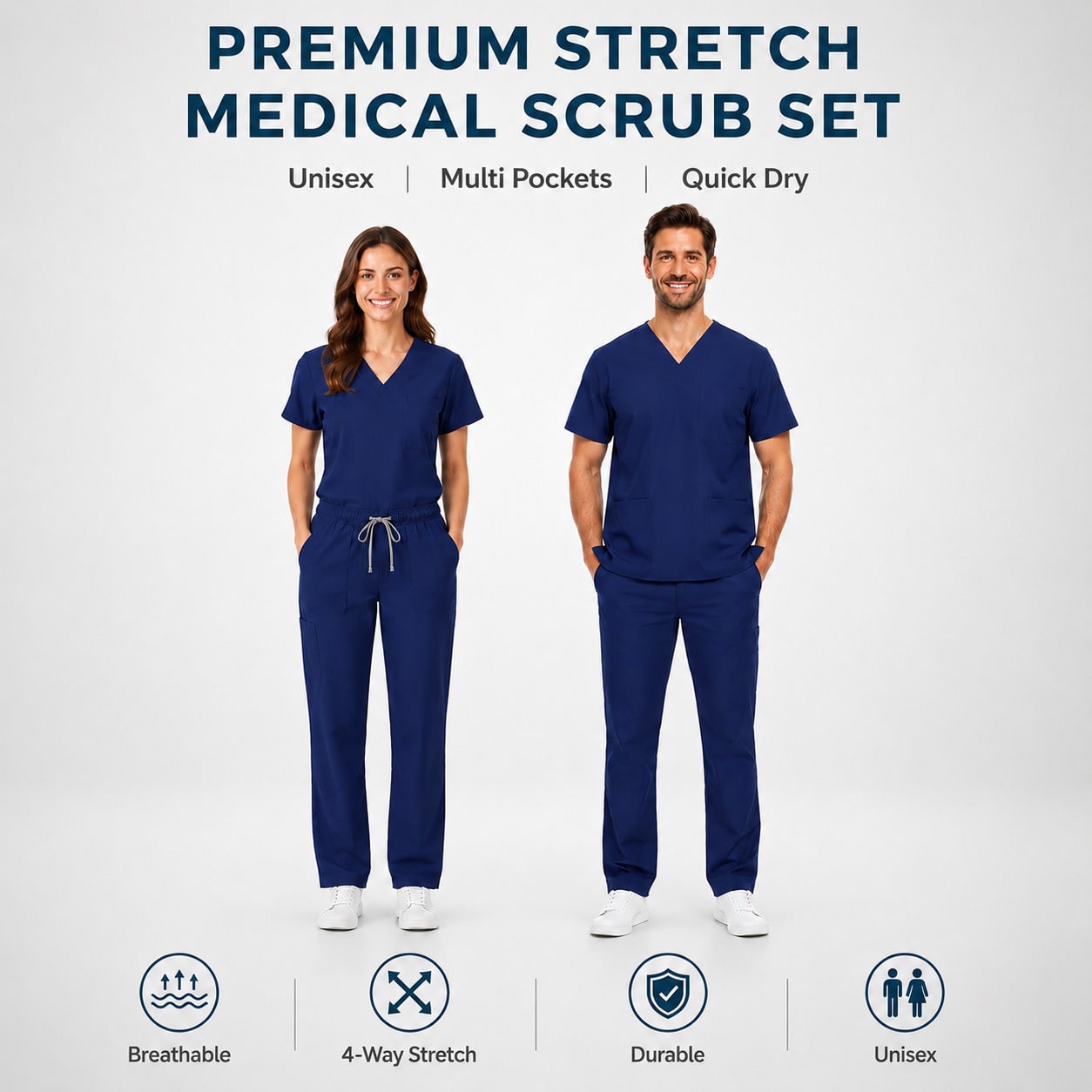 ชุดยูนิฟอร์มทางการแพทย์แบบยูนิ - Medical Lab Uniform บทวิจารณ์และราคา