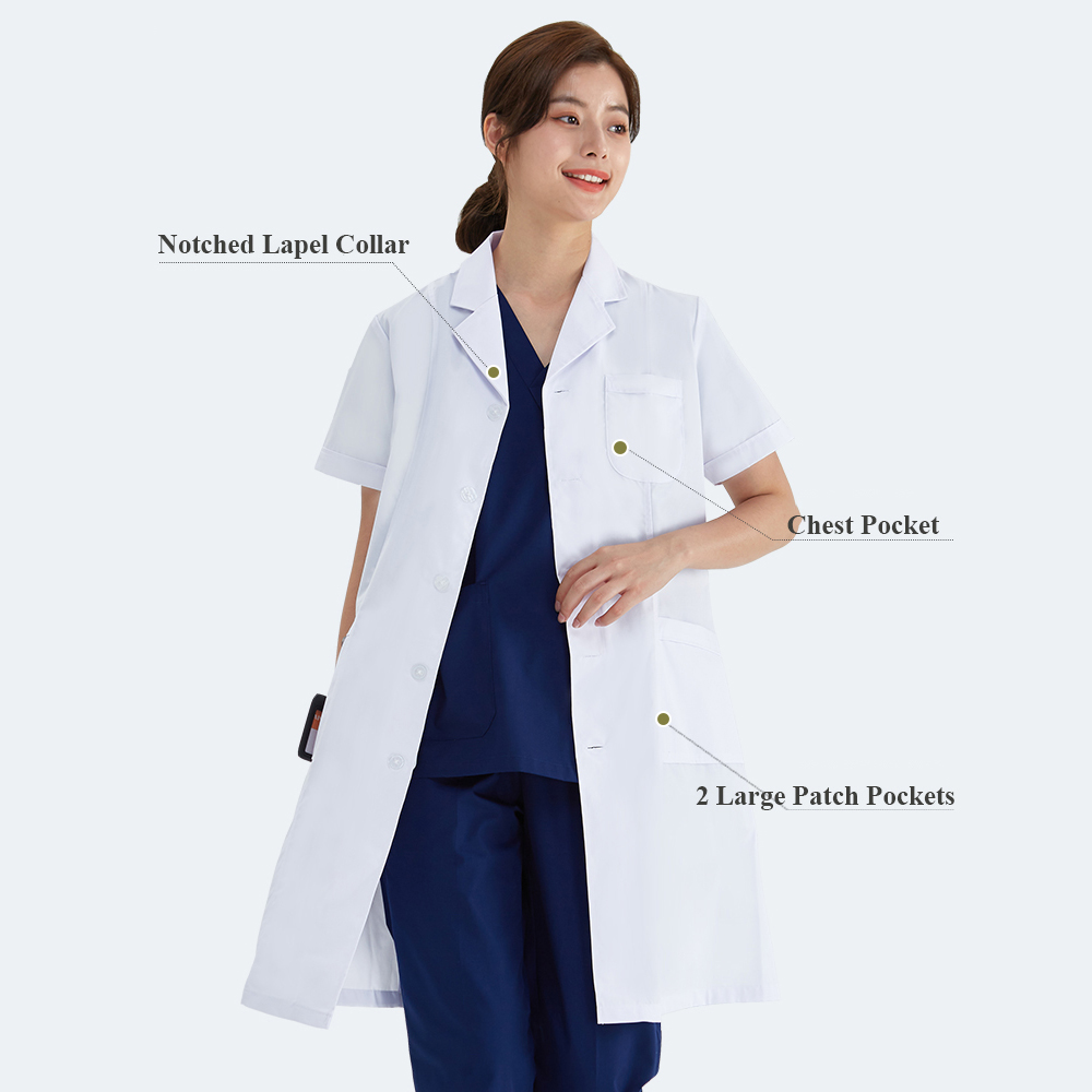 Unisex เสื้อสีขาว Lab Coat แพท - Medical Lab Coats บทวิจารณ์และราคา